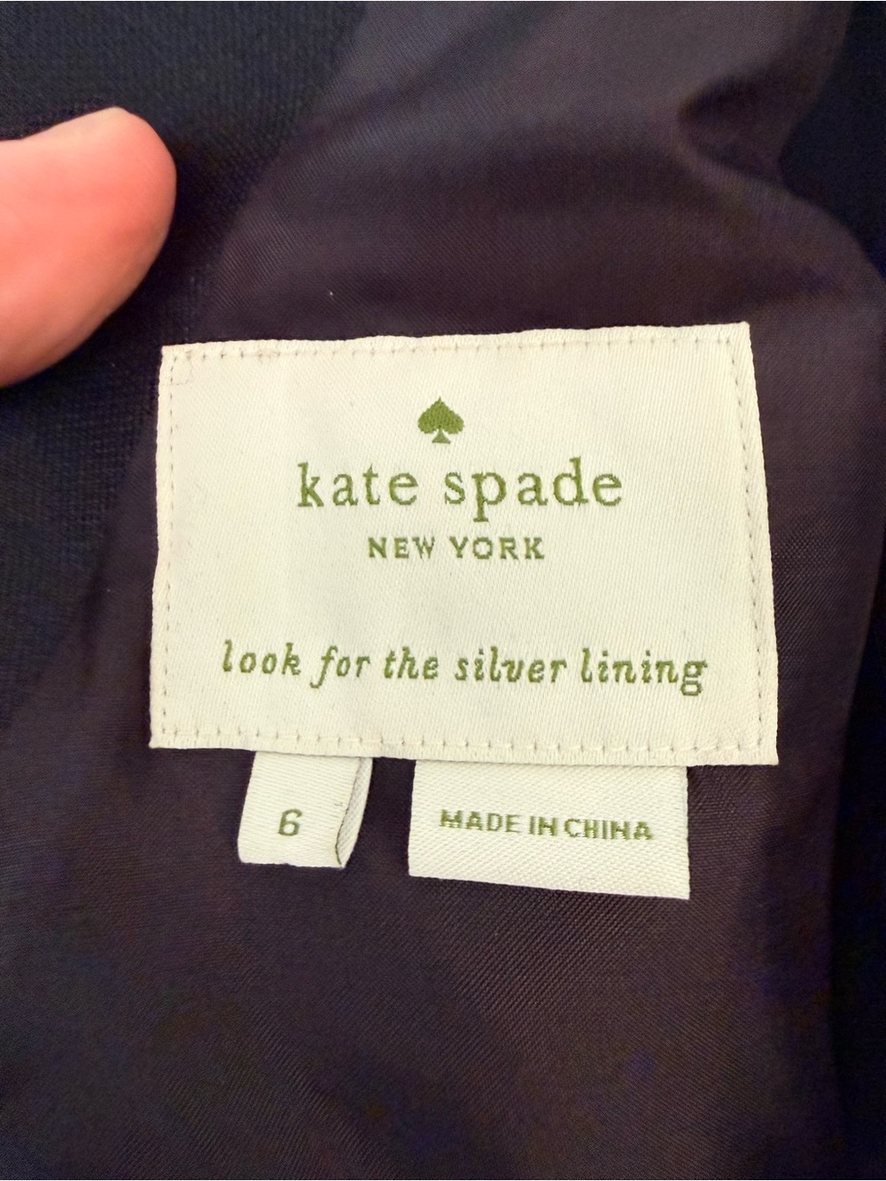 kate spade black and white logo label - Picture 3 of 4